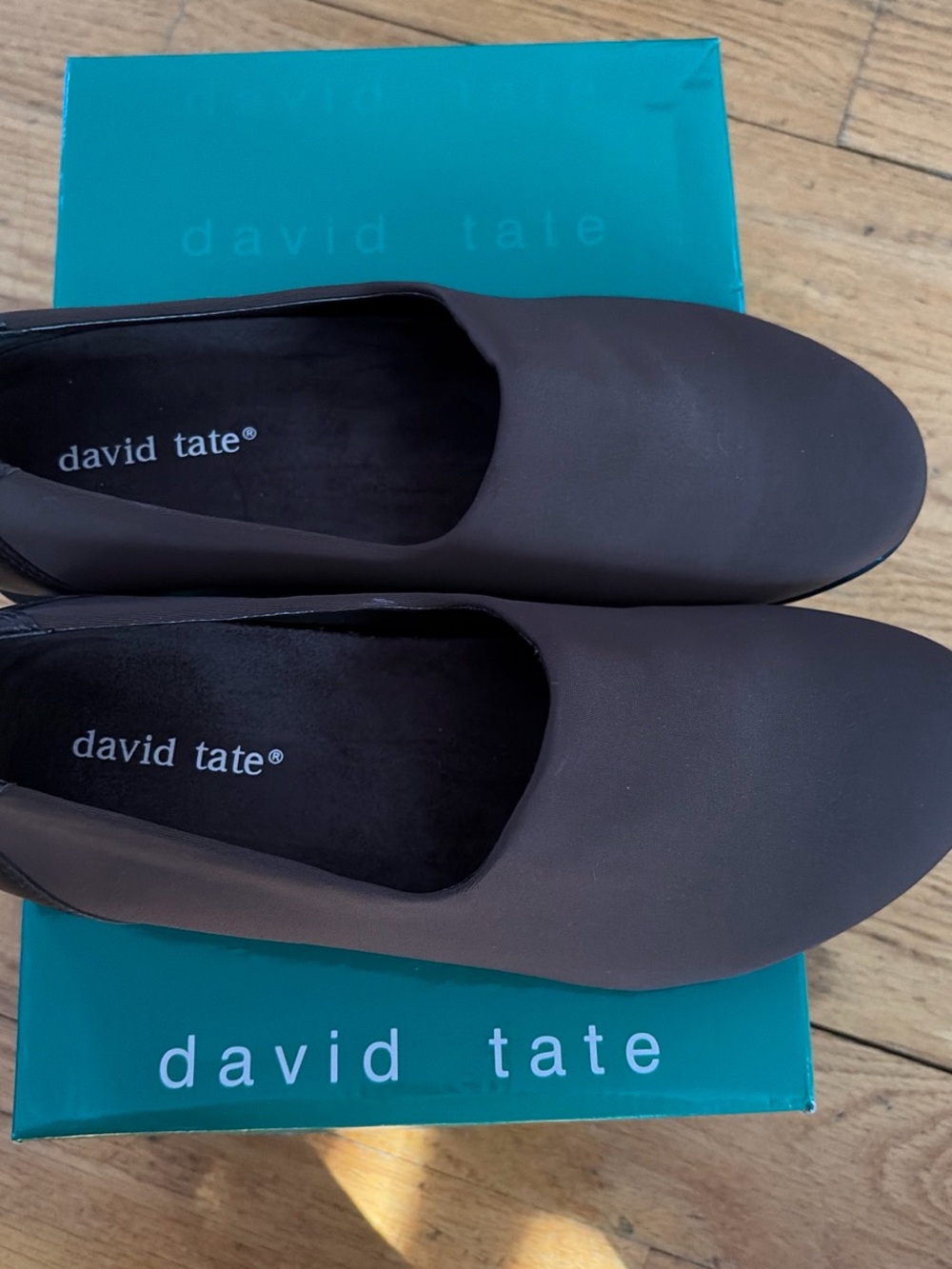 David Tate Women Dark Brown Slip-On Loafers